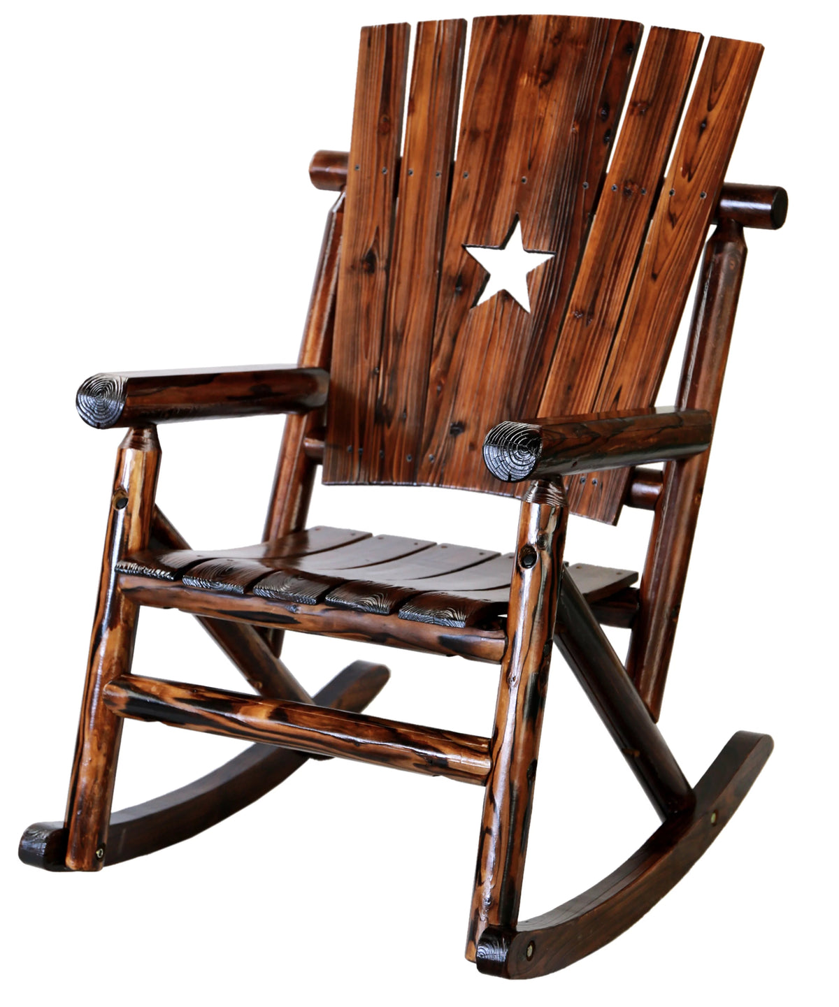 Brown Wood Outdoor Rocker G7638