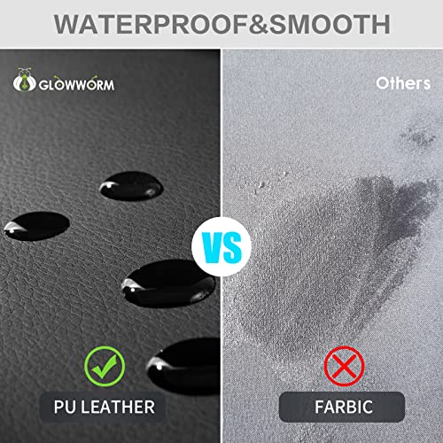 Black Non-Slip Waterproof Pu Leather Desk Pad 23.6in*15.7in H95568