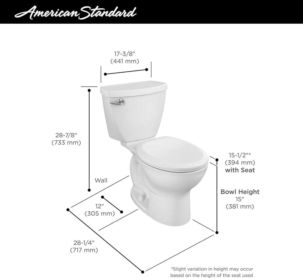 White Round Front Two-Piece Toilet W860217