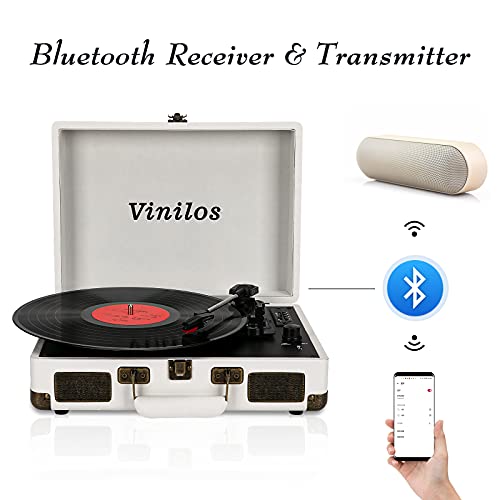 3 Speed Belt-Driven Bluetooth Turntable with Speakers H17508