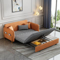 Orange Velvet Convertible Sleeper Sofa Bed H4347