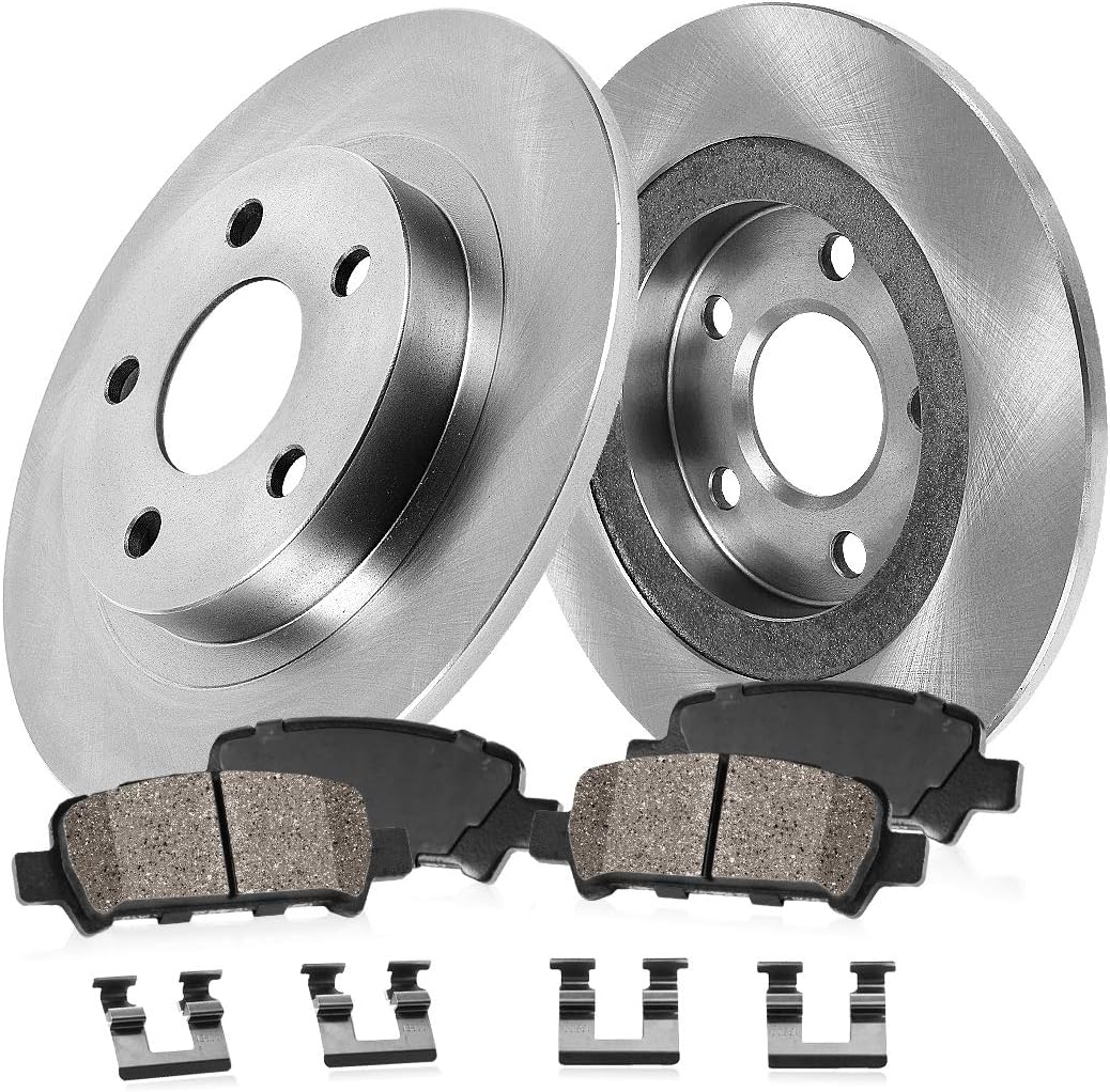 305mm 5 Lug Brake Disc Rotors + Ceramic Pads + Hardware U70893