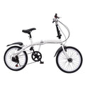 White 20 Inch 7 Speed Folding Bicycle Z19639