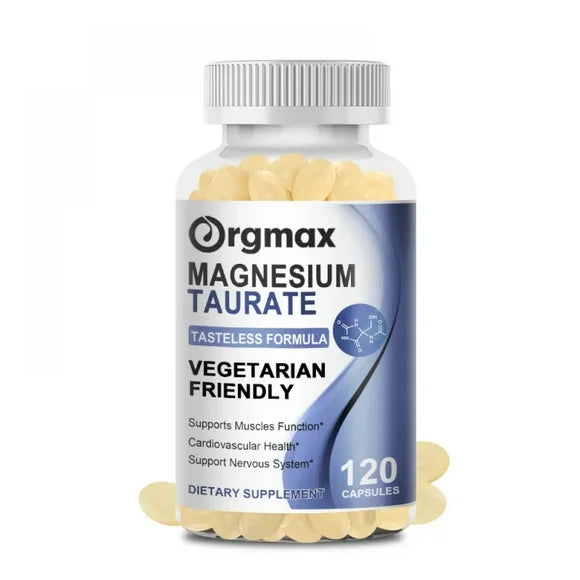Magnesium Taurate Supplement 700mg 120 Vegan Capsules A77956