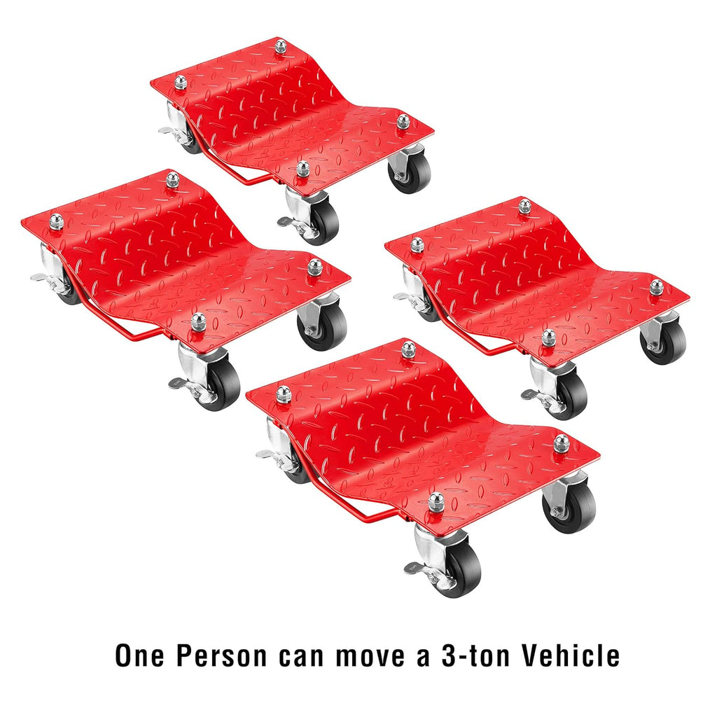 4-Piece Solid Steel Car Dolly Set E459