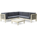 6pc V-Shaped Sectional Sofa Set with Cushion Z6748