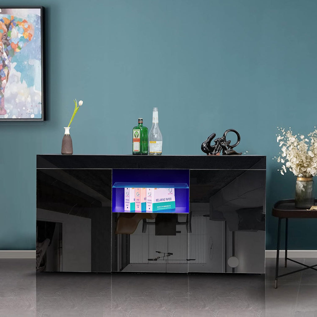 Black Sideboard with LED Lights H28500