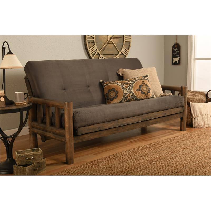Lodge Frame Dresser with Suede Gray Mattress P24061