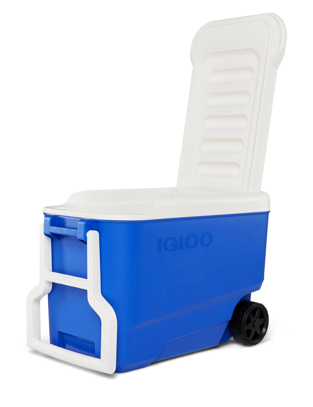 Blue 38 QT. Hard-Sided Ice Chest Cooler with Wheels R763