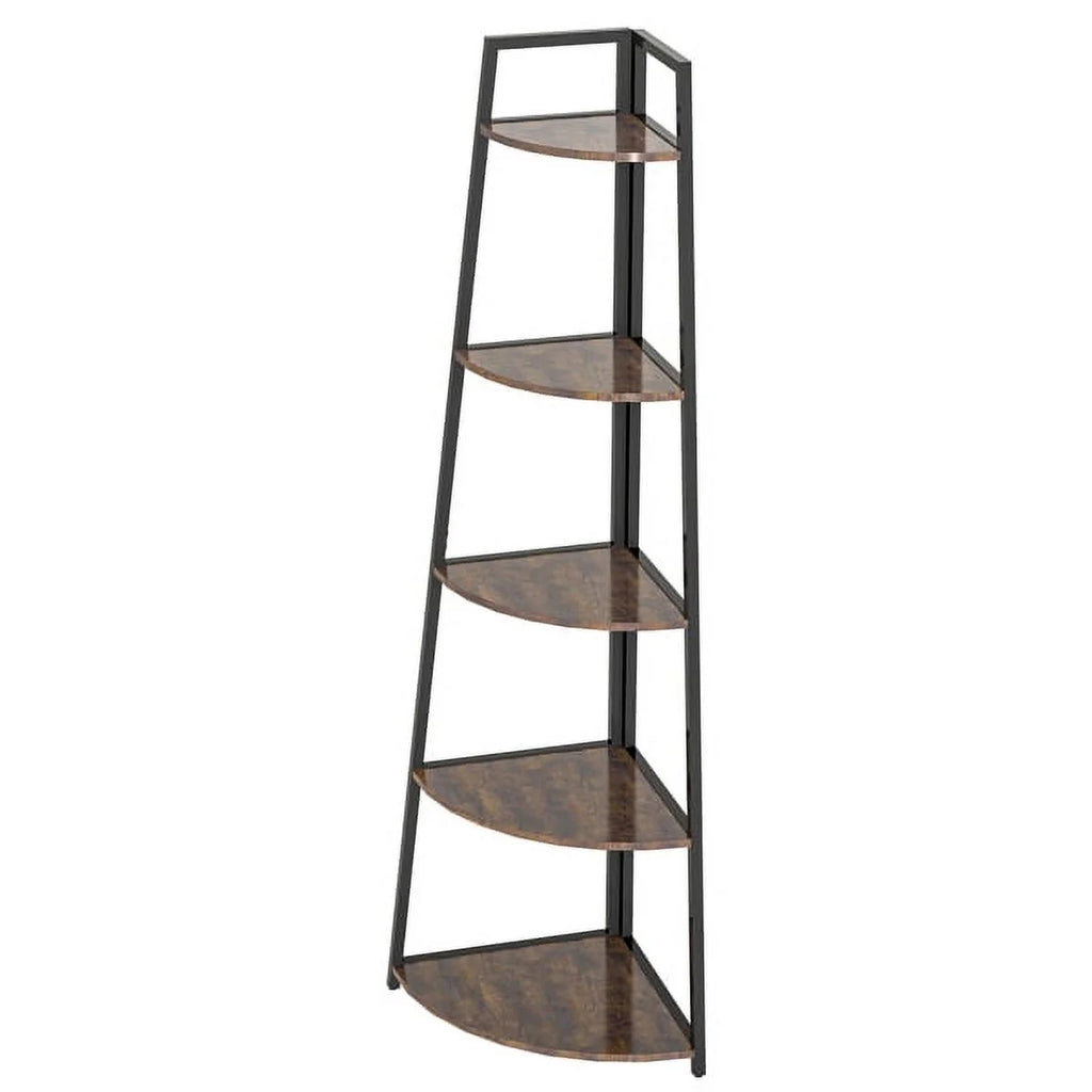 5 Tier Corner Bookshelf Shelving Unit I30096