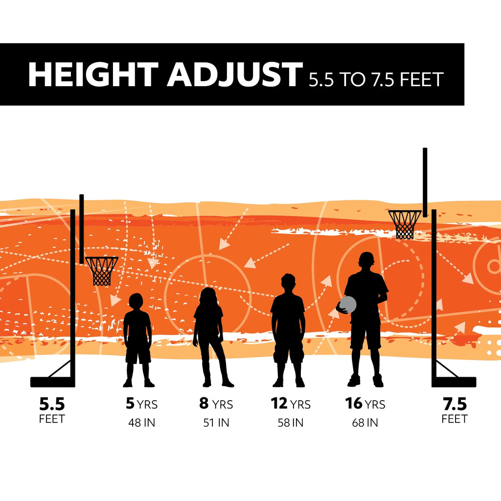 Adjustable Youth Portable Basketball Hoop G523392