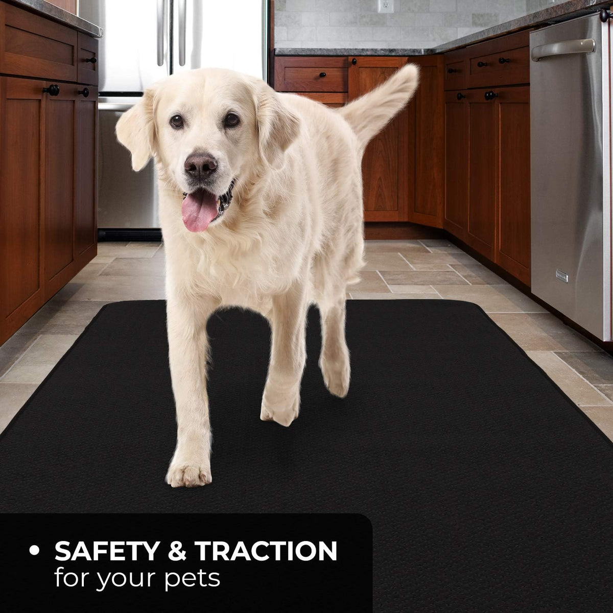Black 6 Feet X 27 Inches Skid-Resistant Carpet Runner C863583
