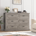 White 6 Drawer Wood Dresser C42670
