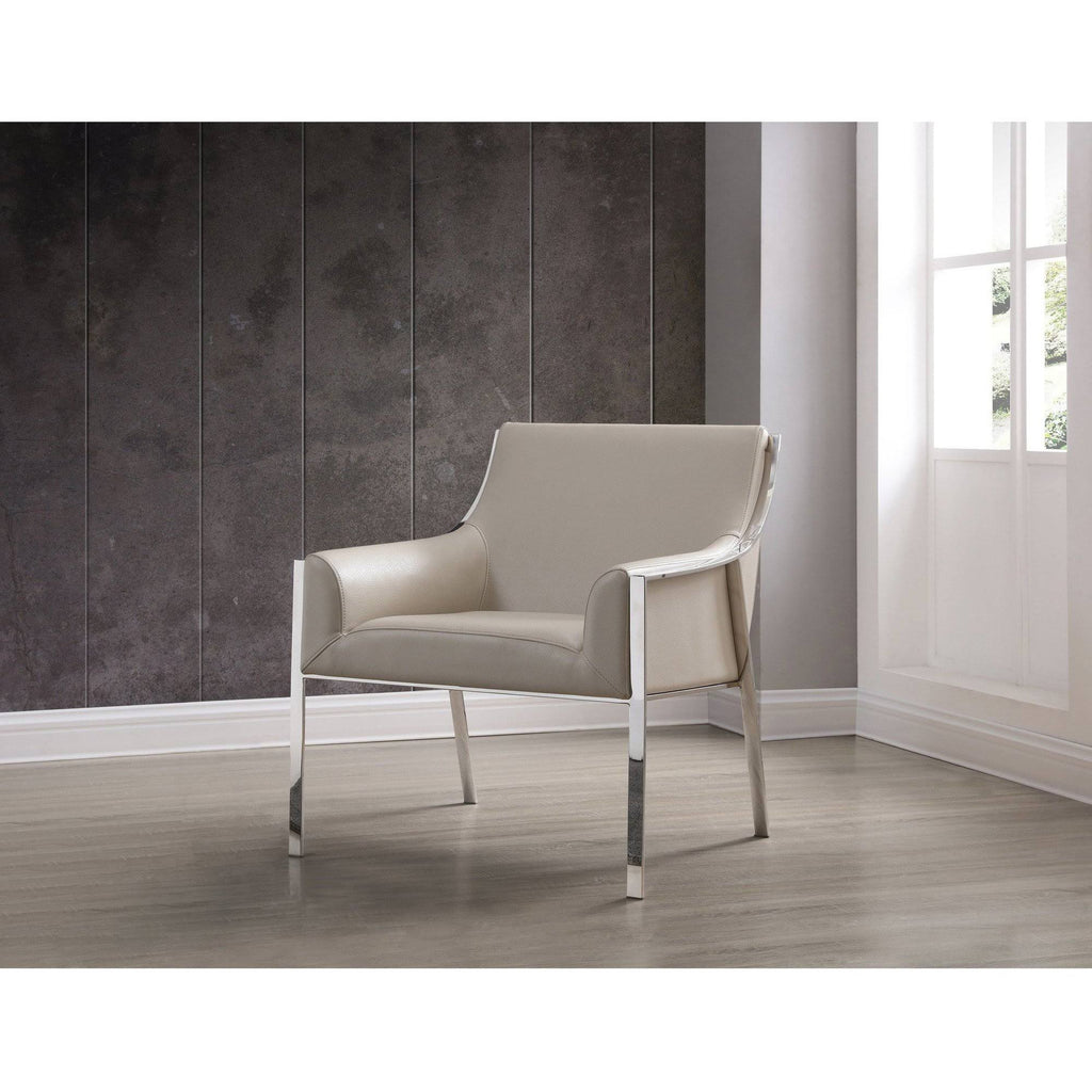 Taupe Leather Leisure Armchair P4654