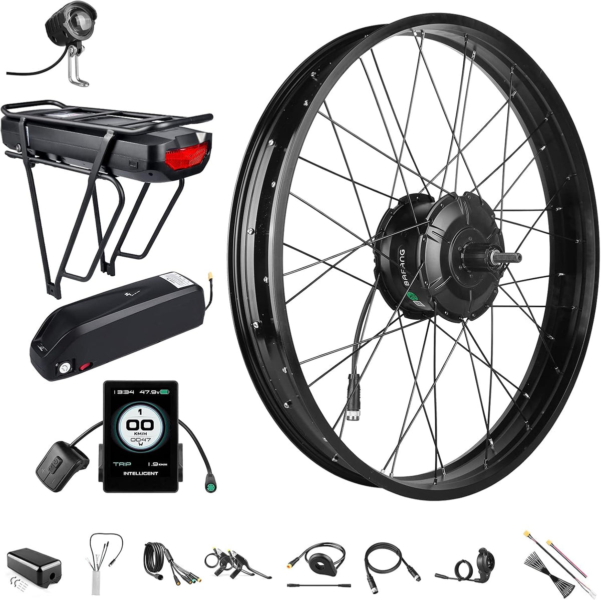 48V 1000W Rear Hub Motor Ebike Conversion Kit for 26 Fat Tire Bikes E598890