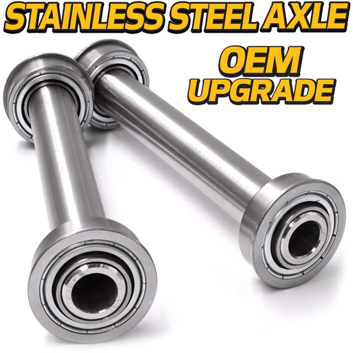 2 Kits Stainless Steel Front Wheel Axle & Bearing Conversion S35679