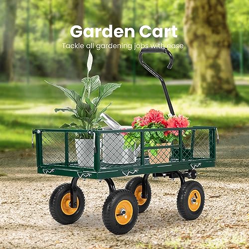 Heavy Duty Steel Garden Cart with 10 inch Tire K671554