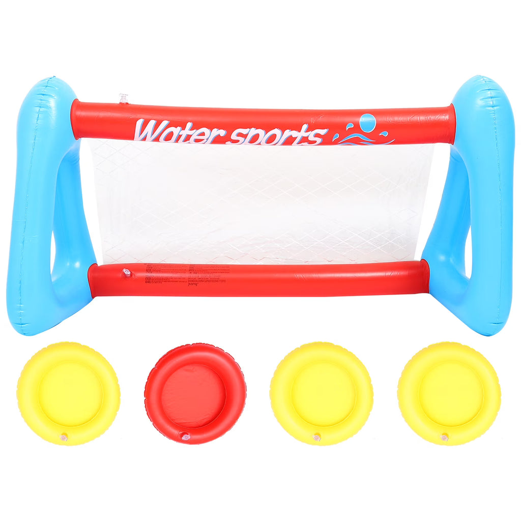 Inflatable Pool Float Set with Volleyball Net and Volleyballs A480