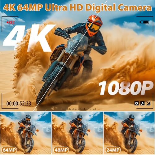 4K 64MP Digital Camera with 18X Zoom X718464