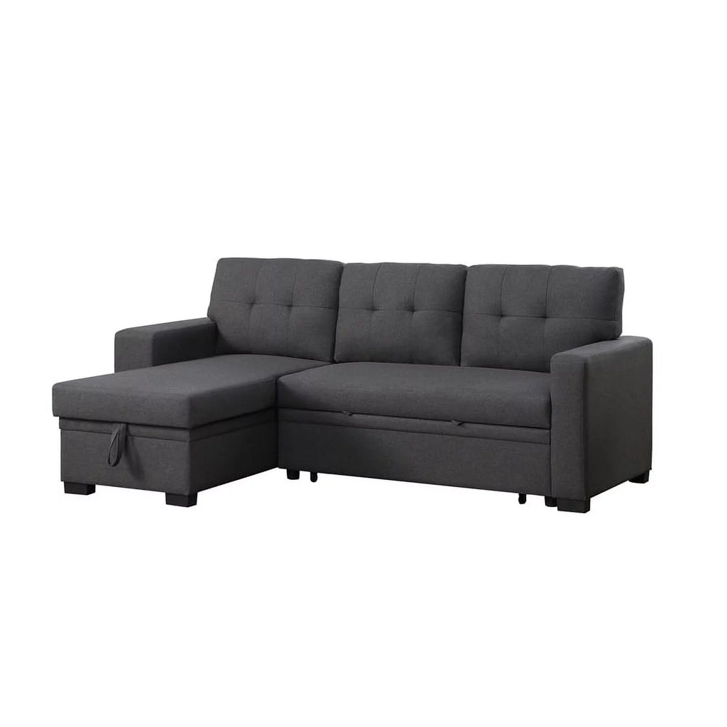 Dark Gray Reversible Sectional Sofa Bed D856818