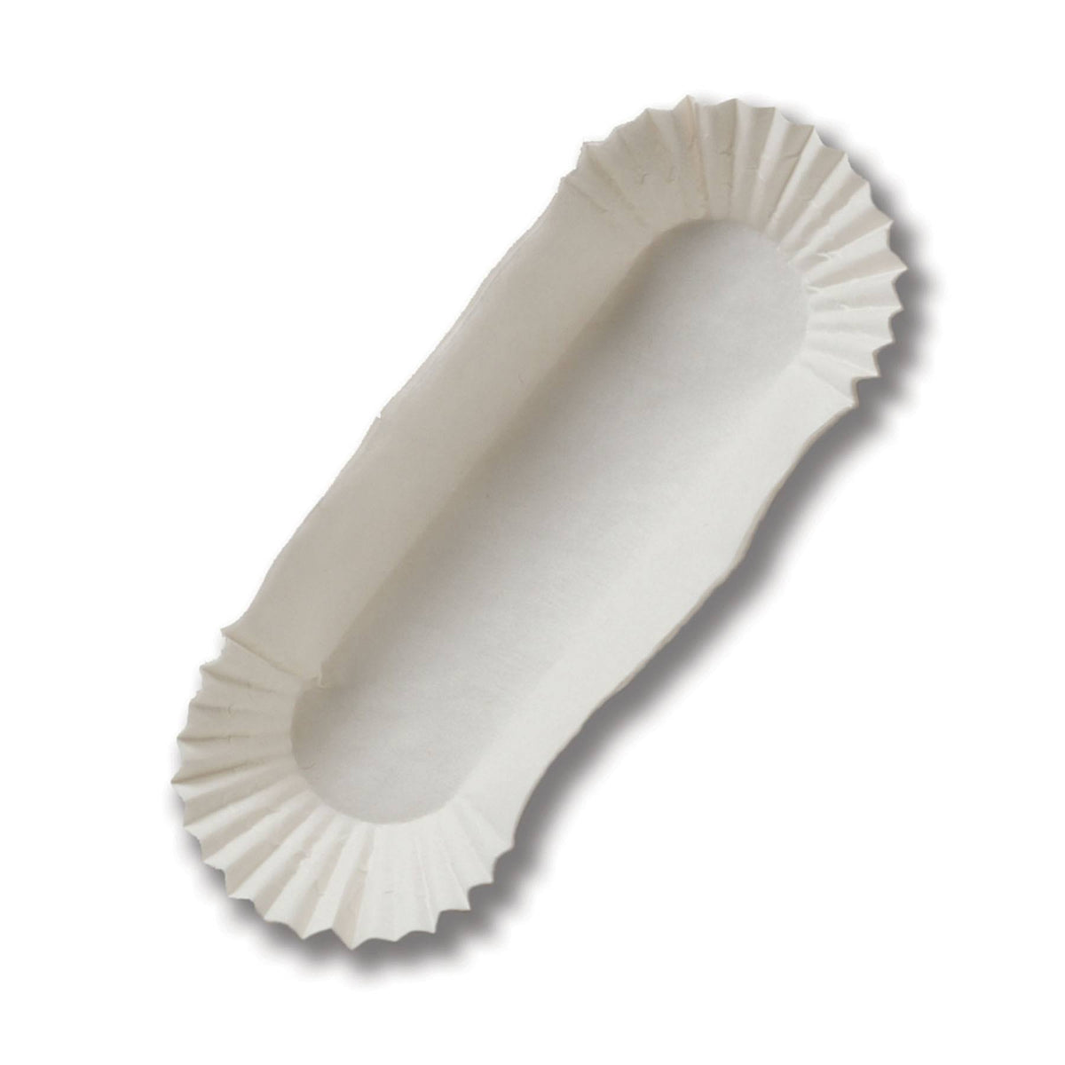 White Waxed Fluted Eclair Liner H543927