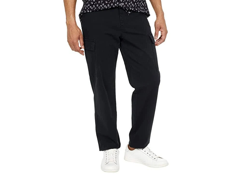 Men's Straight Fit Cargo Pants, Size 34 x 30, Black N959