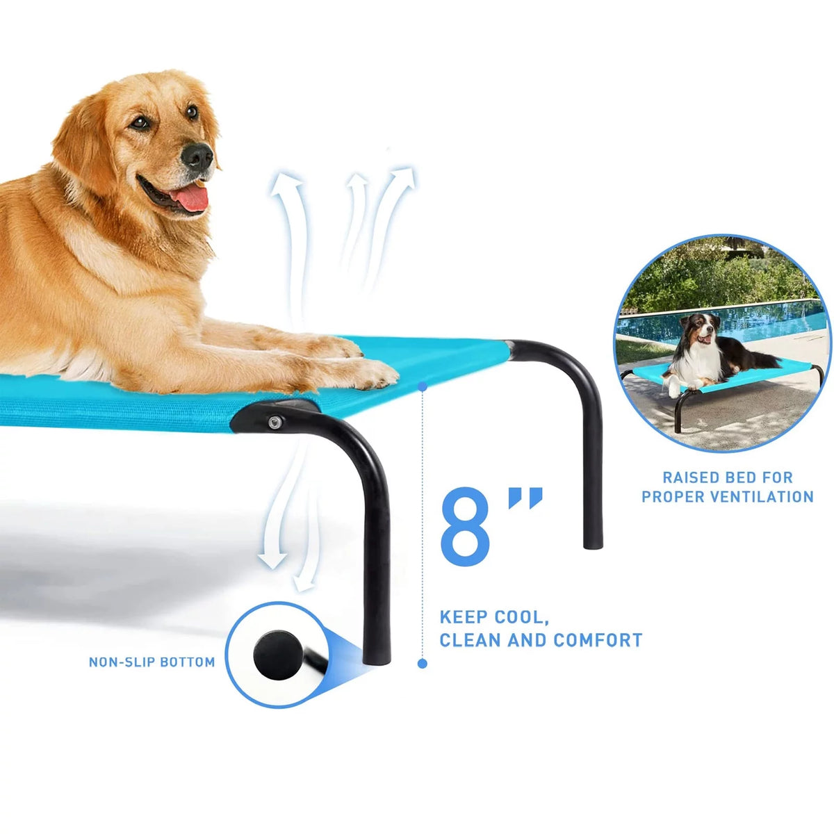 Extra Large Elevated Dog Bed Y144