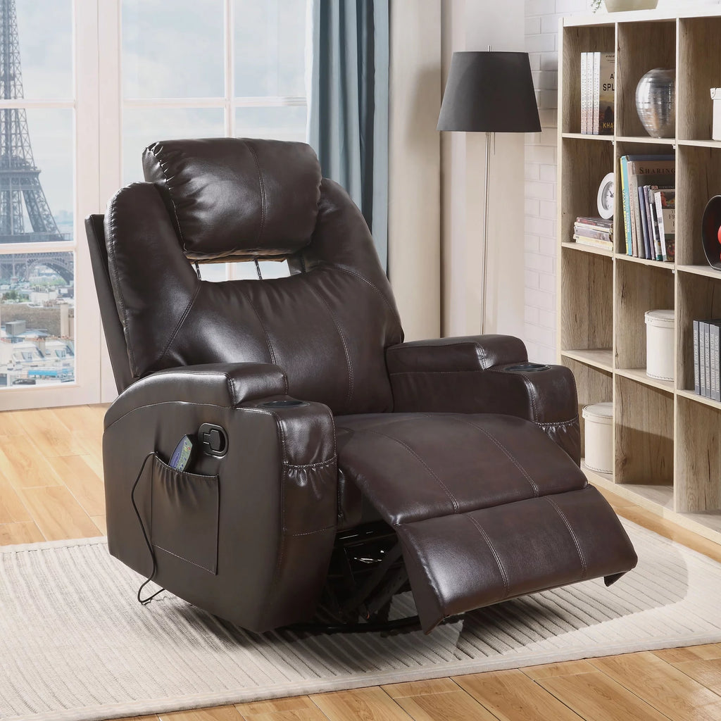 Brown Swivel Rocker Recliner J3169
