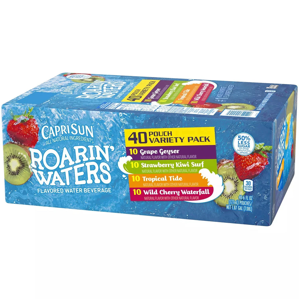 Naturally Flavored Water Beverage Variety Pack, 40 ct, 6 fl oz Pouches D255