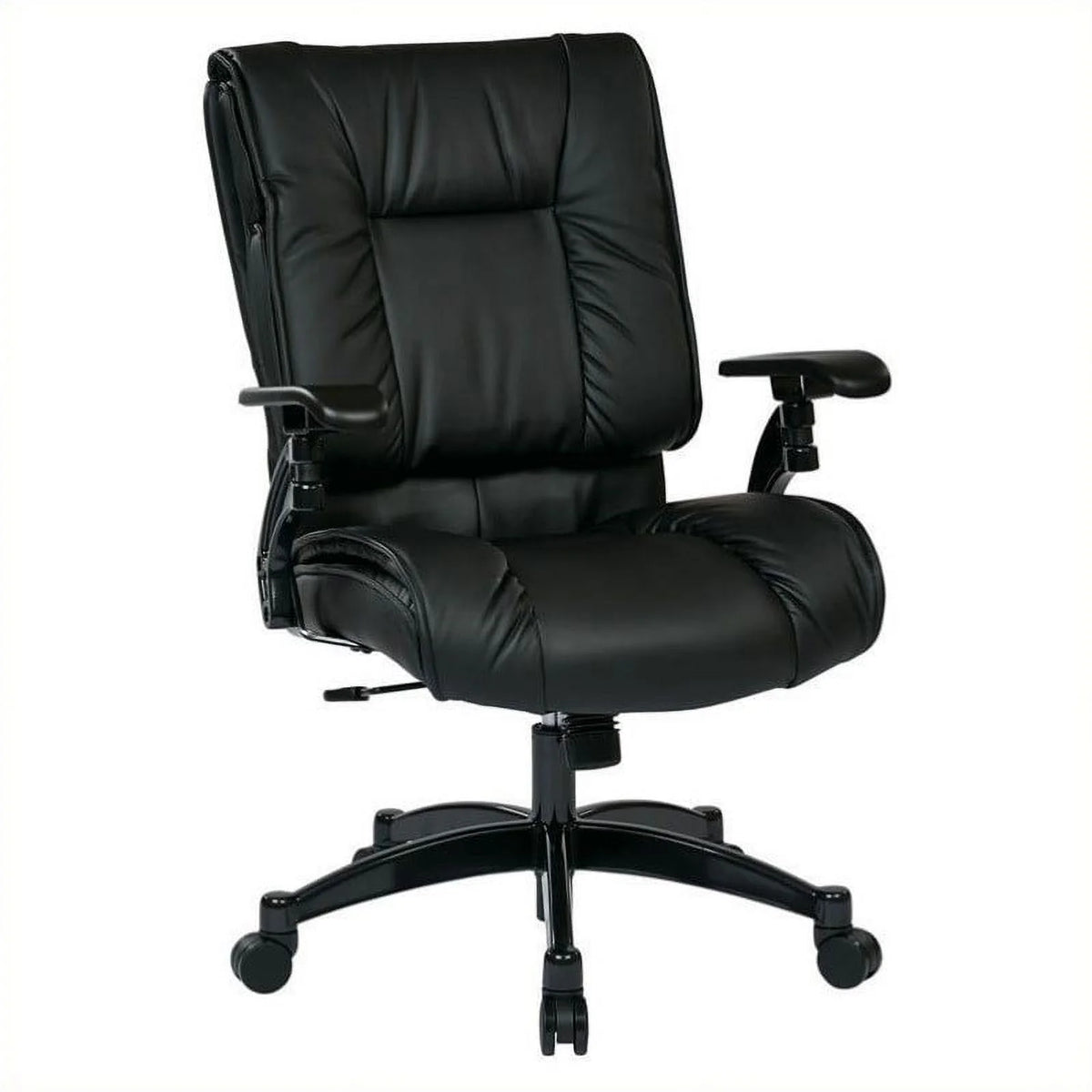 Black Bonded Leather Conference Chair with Cantilever Arms Z311