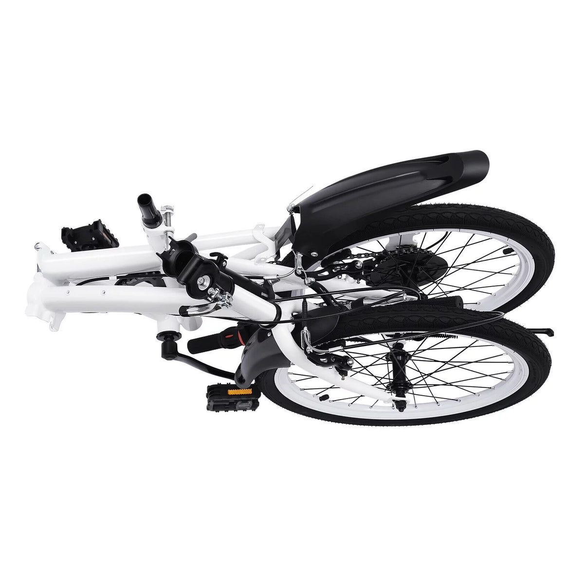 White 20 Inch 7 Speed Folding Bicycle Z19639
