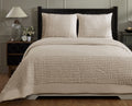 Light Beige Cotton Twin Comforter Set O538