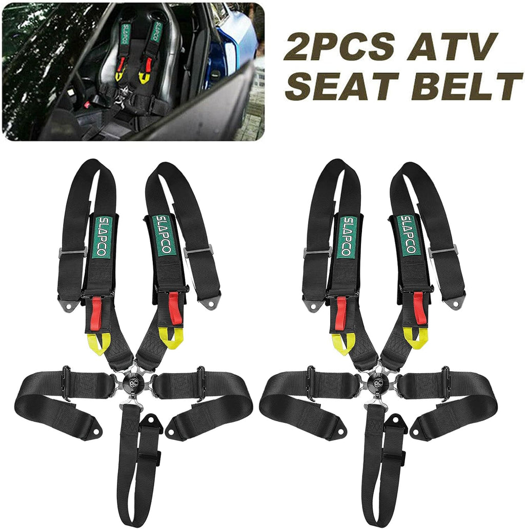 2PCS Black 5-Point Racing Safety Harness Set with Shoulder Pads K50641