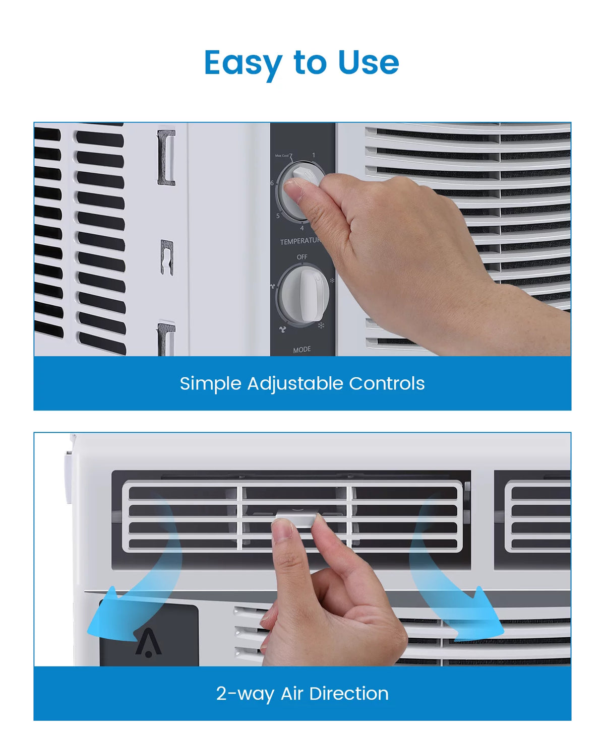 8,000 BTU Smart Window Air Conditioner with Remote Control L3968