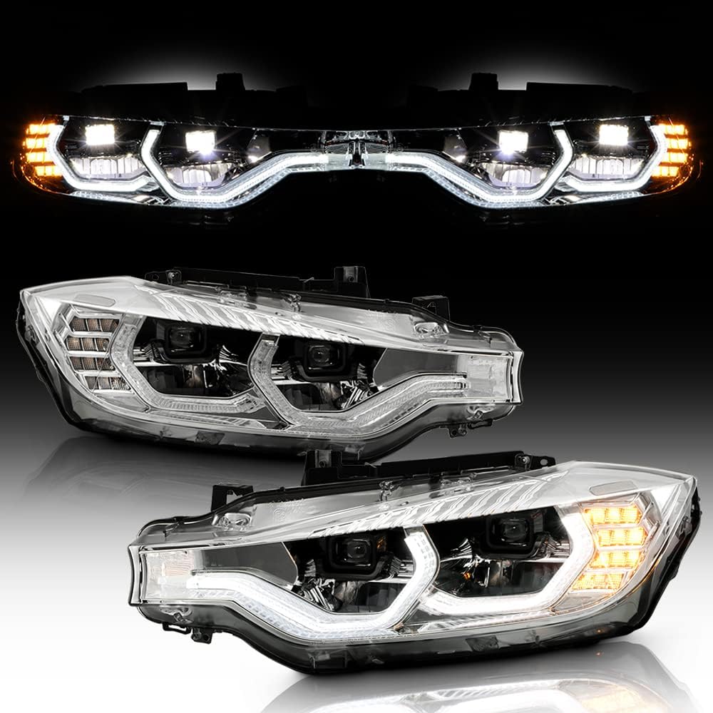 Chrome DRL Tube Full LED Projector Headlights Headlamps S855813