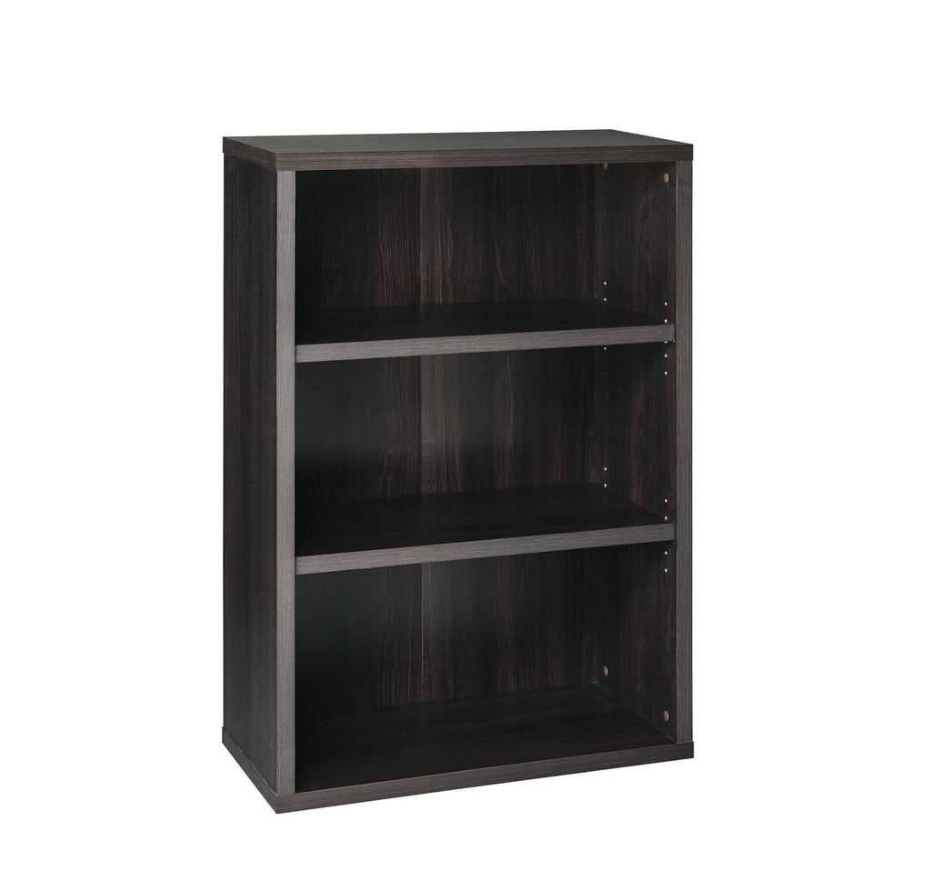 3-Shelf Bookcase Black Walnut P5107