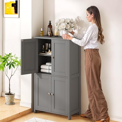 Brown Freestanding Storage Cabinet with 4 Doors I11984