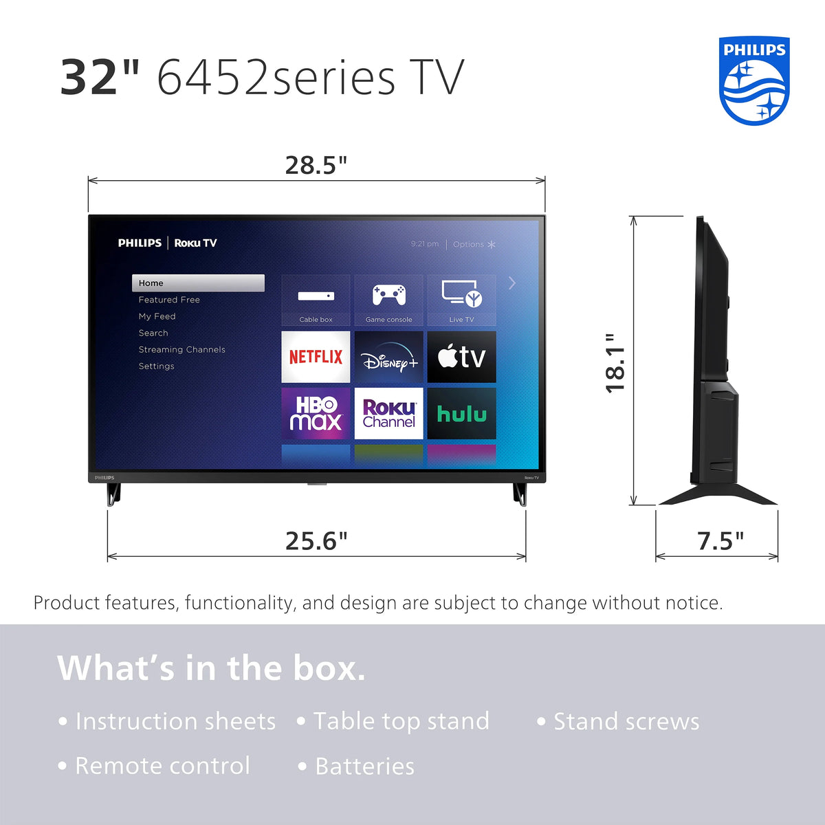 32 Class HD Smart LED TV G7253