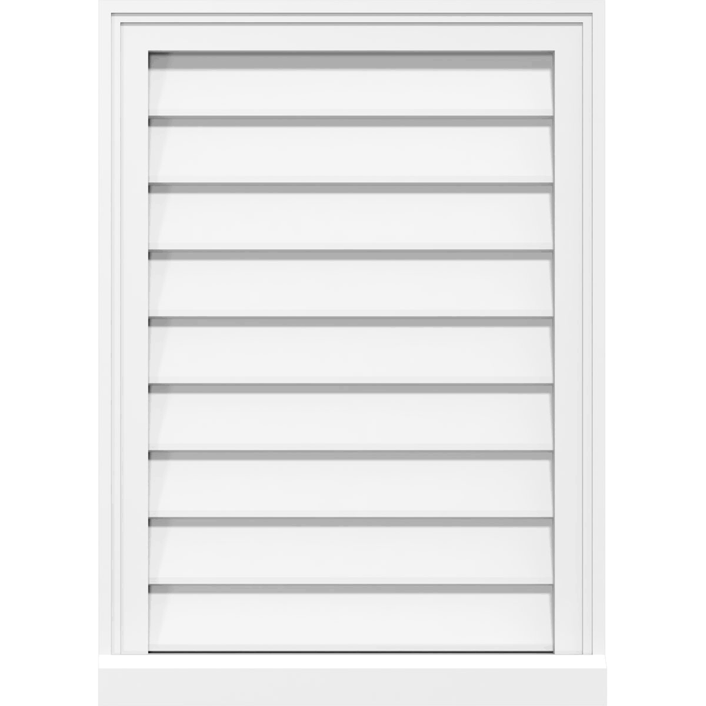 Vertical Surface Mount PVC Gable Vent S65035