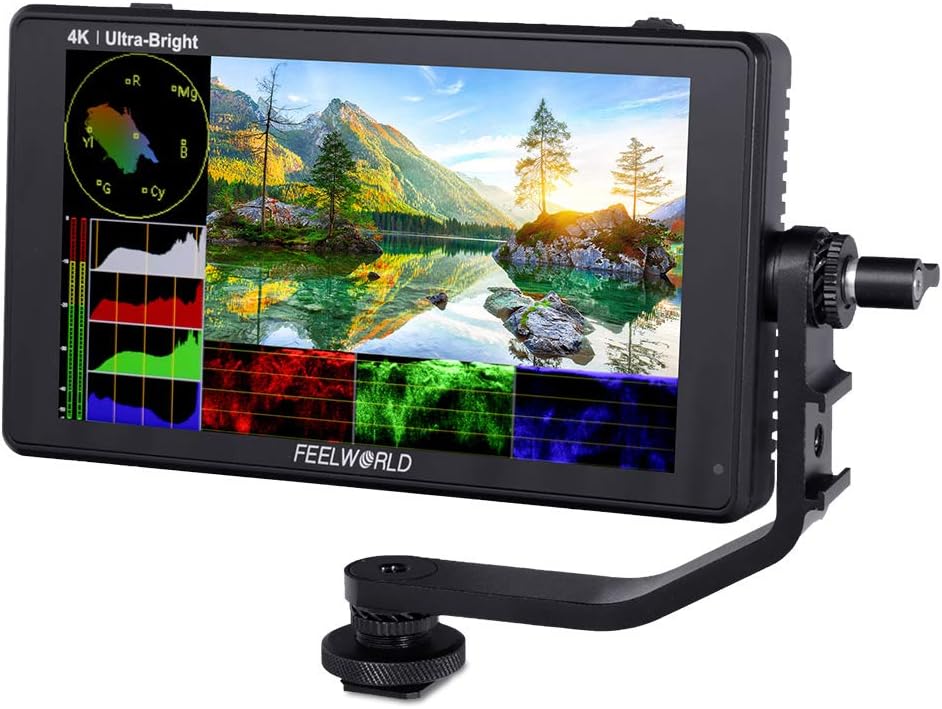 6 Inch 2600nits HDR Touch Screen DSLR Camera Field Monitor 4K HDMI Input Output 1920X1080 A24436
