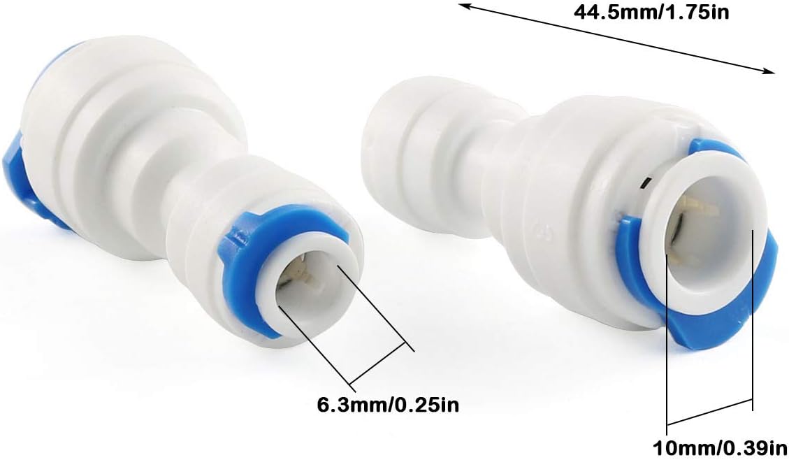 5PCS 1/4inch to 3/8inch OD Quick Straight Push Connector Water Tube Pipe Fitting Kit Z51267