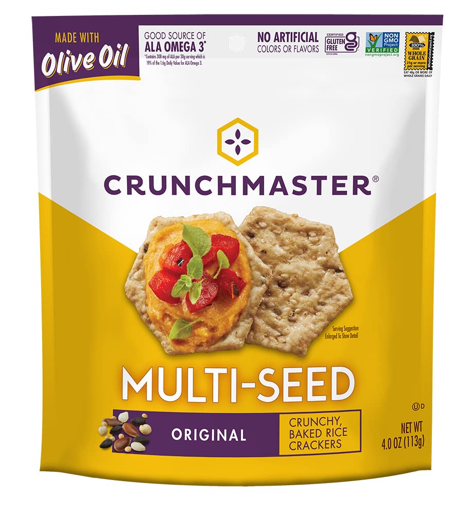 Multi-Seed Gluten-Free Original Crackers, 4 Ounce (Pack of 12) N76593