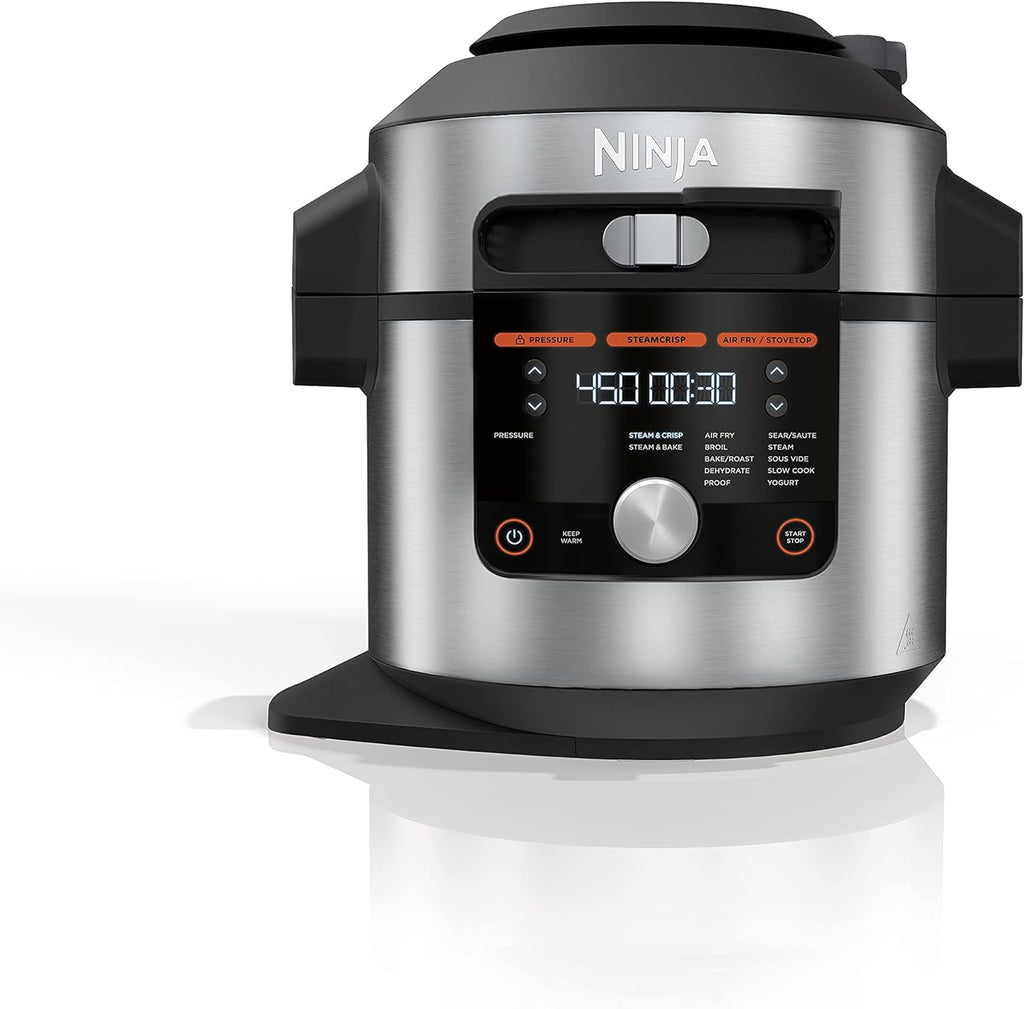 Silver/Black 8 Qt. Pressure Cooker Steam Fryer R563399