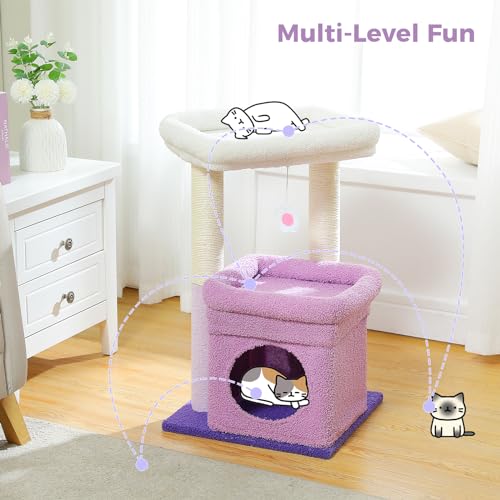 Natural Sisal Cat Tree with Cat Condo I595897