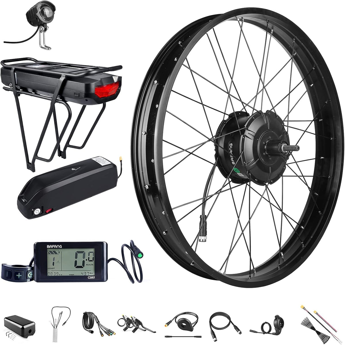 48V 1000W Rear Hub Motor Ebike Conversion Kit for 26 Fat Tire Bikes E598890