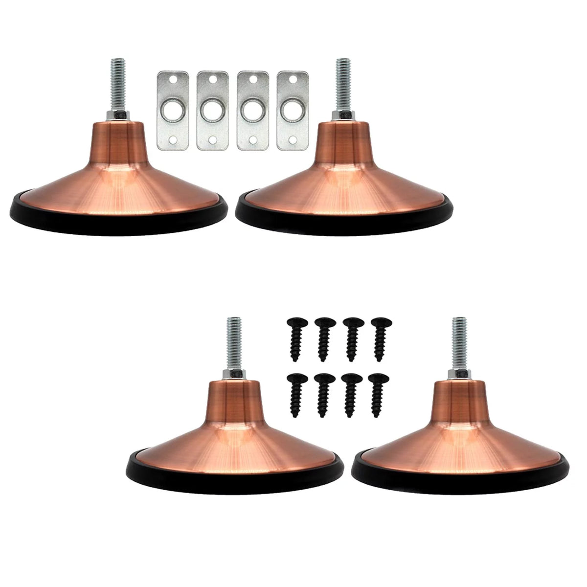 4 Pcs 6 inch Adjustable Heavy Duty Metal Pool Table Leg Levelers K2200