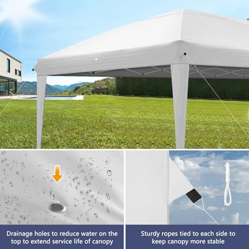 10x20ft Pop Up Canopy Tent with 6 SideWalls (Black) N5724