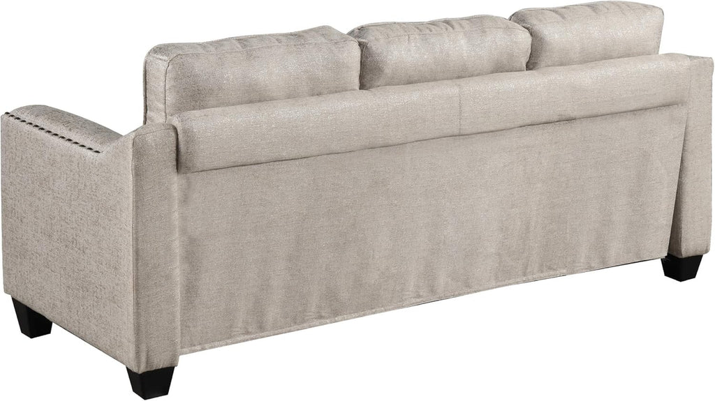 Beige Linen Fabric Sofa and Loveseat Set T377308