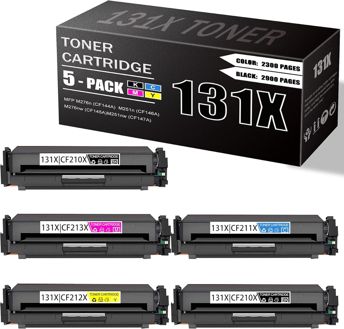 5 Pack Compatible Toner Cartridge Replacement A846993