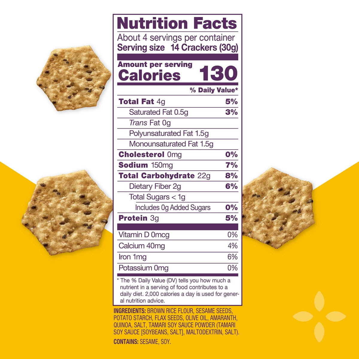 Multi-Seed Gluten-Free Original Crackers, 4 Ounce (Pack of 12) N76593